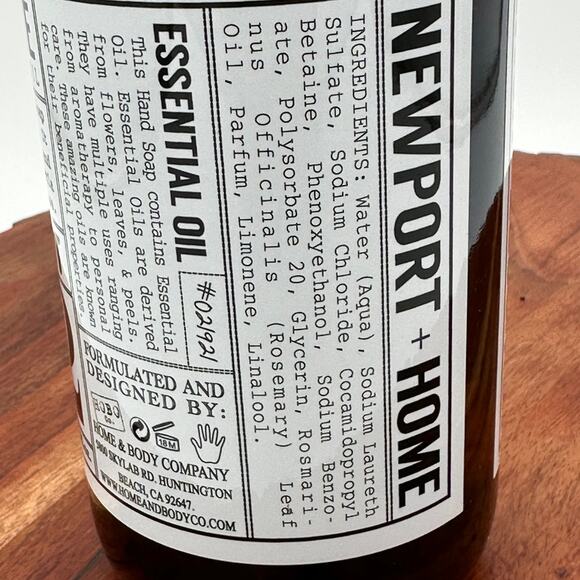 Newport and Home Hand Soap Rosemary Mint 16oz - Picture 3 of 3